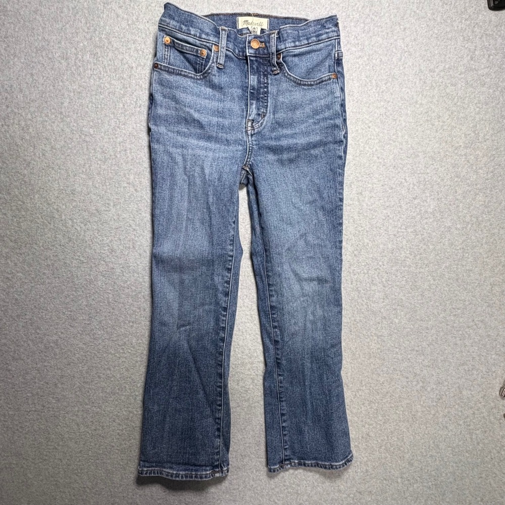 Madewell Cali Demi-Boot High Rise Jeans 25P Medium Wash Stretch Denim Petite
